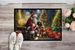Bullmastiff And Santa Claus Doormat Front Door Mat Indoor Outdoor Rugs For Entryway, Non Slip Washable Low Pile, 24H X 36W_maomaolike.com