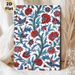 Floral & Bird Themed Painting Poster, Vibrant Ornate Botanical Poster, Rich Red Flowers & Blue Birds Decorative Artwork Ideal For Living Room, Bedroom_maomaolike.com