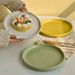 Scandinavian 20cm Matte Ceramic Plate - Textured Round Platter In Nordic Palette | Commercial-Grade Stoneware | Minimalist Dining Essential_maomaolike.com