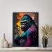 Cyberpunk-style Gorilla, The Boldness Of Pop Art And The Casualness Of Graffiti, With A Hardcore Aura And A Luxurious Badass Charm_maomaolike.com