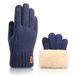 Knitted wool cold proof warm gloves men's thick outdoor cycling plus velvet touch screen winter gloves_maomaolike.com