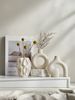 3PC Ceramic Vase Set, Modern Minimalist Style Hollow Spiral Vase, Decorative Vase For Home Living Room Bedroom Office, Ornaments_maomaolike.com