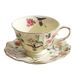 Western-style Flowers And Birds Coffee Cup And Saucer Retro Style Gold Ceramic Cups Household Tea Mugs_maomaolike.com