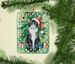 American Polydactyl Cat By The Christmas Tree Porcelain Ornament Christmas Tree Hanging Decorations For Home Christmas Holiday, Rectangle, Gift, Multicolor_maomaolike.com