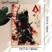 Ninja Assassin Painting Poster, Vintage Ink-wash Style Poster, Bold Black-and-red Hooded Warrior With Swords And Bow, Striking Artistic Decor Ideal_maomaolike.com