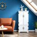 Accent Floor Storage Cabinet Kitchen Pantry With Adjustable Shelves_maomaolike.com