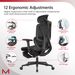 M2-MT Ergonomic Office Chair High Back Desk Chair With Large Elastic Adaptive Lumbar Support With Retractable Footrest 3D Headrest ARSS Armrest 135°Tilting Mesh Computer Chair BIFMA_maomaolike.com