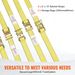 Ratchet Tie Down Straps (8PK), 4400 Lb Break Strength, E-Track Endless Ratchet With 8 Premium 2" X 15' Rachet Tie Downs Heavy Duty, For Moving Securing Cargo, Appliances, Lawn Equipment_maomaolike.com