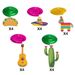 20Pcs Mexican Fiesta Hanging Swirl Decorations Mexican Cinco De Mayo Party Favor Supplies Pinata Cactus Sombrero Taco Pattern Foil Ceiling Ornament For Carnival Birthday Bachelorette Party Decor_maomaolike.com