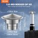 VEVOR Chimney Cap, 6 Inch, 304 Stainless Steel Round Roof Rain Cap, 11.81-inch Increased Caps, All Weather & Reinforced Screws & Easy Installation, For Perfect Insulation Vent Cover Outside, Silver_maomaolike.com