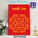 Lakshmi Yantra Painting Poster, Vibrant Traditional Hindu Sacred Symbol Poster, Calming Spiritual Decor Suitable For Home, Meditation Area_maomaolike.com