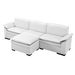 117.7' Sectional Sofa With Ottoman Beige_maomaolike.com