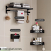 Hole-Free Towel Rack Dual-Use Space Aluminum Material Bathroom Storage Rack Towel Hanger Foldable Thickened Bath Towel Rack_maomaolike.com