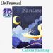 Fantasy Dragon Painting Poster, Soft-toned Whimsical Celestial Scene Poster, Dreamy Night Sky Design To Bring Tranquil Vibe For Bedroom, Living Room_maomaolike.com