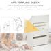 Kids Bookcase Multi-Shelf Book Rack With Mobile Drawer For Books, Toys, White_maomaolike.com
