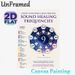 Sound Healing Frequencies Painting Poster, Informative Starry-themed Chakra Chart Poster, Educational Guide For Energy Healing Knowledge, Ideal For_maomaolike.com