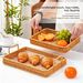 Dessert Fruit Bowl, Restaurant Bread Household Tray, Imitation Rattan Storage Basket, Rectangular Shape_maomaolike.com