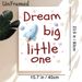 Space Rocket Inspirational Quote Painting Poster, Cute Pastel Cartoon Space Poster, With "Dream Big Little One" Text, Stars And Planets, Warm_maomaolike.com
