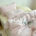 Manufacturer Wholesale INS Japanese Double-Piece Pure Four-Piece All-Cotton Nordic Style Washed Cotton Small Plaid 4-Piece Bedding_maomaolike.com
