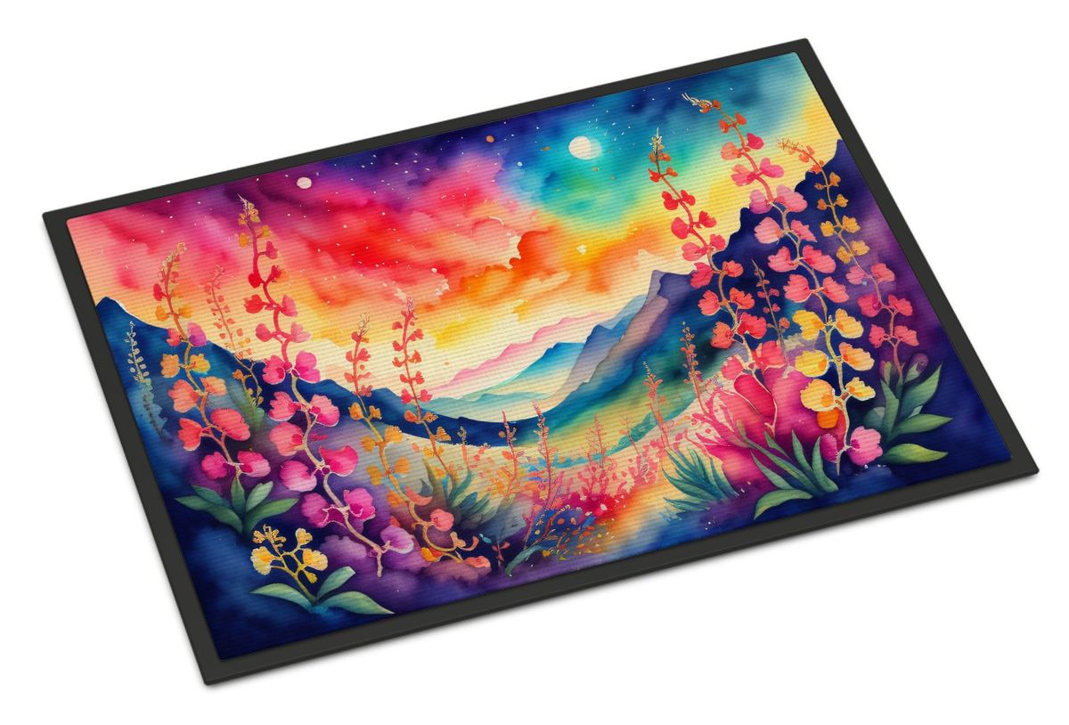 Snapdragon In Color Doormat Front Door Mat Indoor Outdoor Rugs For Entryway, Non Slip Washable Low Pile, 24H X 36W_maomaolike.com