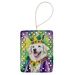 Kuvasz King Of Mardi Gras Porcelain Ornament Christmas Tree Hanging Decorations For Home Christmas Holiday, Rectangle, Gift, Multicolor_maomaolike.com