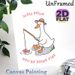 Fishing Duck Themed Painting Poster, Cute Whimsical Cartoon Poster, With Uplifting "Slow Down You're Doing Fine" Message, Ideal For Bedroom, Living_maomaolike.com