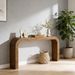 Farmhouse Wood Sofa Table,Narrow Side Table,Curved Design Coffee Table_maomaolike.com