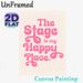 The Stage Is My Happy Place Typography Painting Poster, Playful Pink Curvy Lettering Poster, Inspirational Quote Decor Suitable For Studio, Living_maomaolike.com