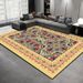 Living Room Rug Large Size Gorgeous Gold Frame Design Bedroom Rug Plush Thickened Machine Washable Thickened Underlay Interior Decorative Rug_maomaolike.com