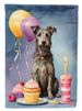 Scottish Deerhound Happy Birthday House Flag Large Porch Sleeve Pole Decorative Outside Yard Banner Artwork Wall Hanging, Polyester, House Size, Multicolor_maomaolike.com