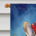 French Bulldog Christmas Reindeer House Flag Large Porch Sleeve Pole Decorative Outside Yard Banner Artwork Wall Hanging, Polyester, House Size, Multicolor_maomaolike.com