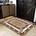 Living Room Rug Large Size Gorgeous Gold Frame Design Bedroom Rug Plush Thickened Machine Washable Thickened Underlay Interior Decorative Rug_maomaolike.com
