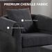 Swivel Accent Chair With Ottoman Set, Modern Chenille Barrel Armchair With Removable Back Pillow & 2 Armrest Covers For Living Room, Bedroom, Office, Black_maomaolike.com