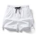 Men's Clothing Summer pants new style ice silk thin fashion casual loose drawstring three-quarter pants men's beach swimming large size shorts_maomaolike.com