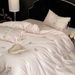Ice Silk Cooling Cover French-style High-end 100S Long-staple Embroidered Four-piece Set, All-cotton Bed Sheet And Duvet_maomaolike.com