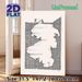 Human & Animal Canyon Scene Painting Poster, Minimalist Black-and-white Line Art Poster, Thought-provoking Symbolic Design, Ideal For Living Room_maomaolike.com