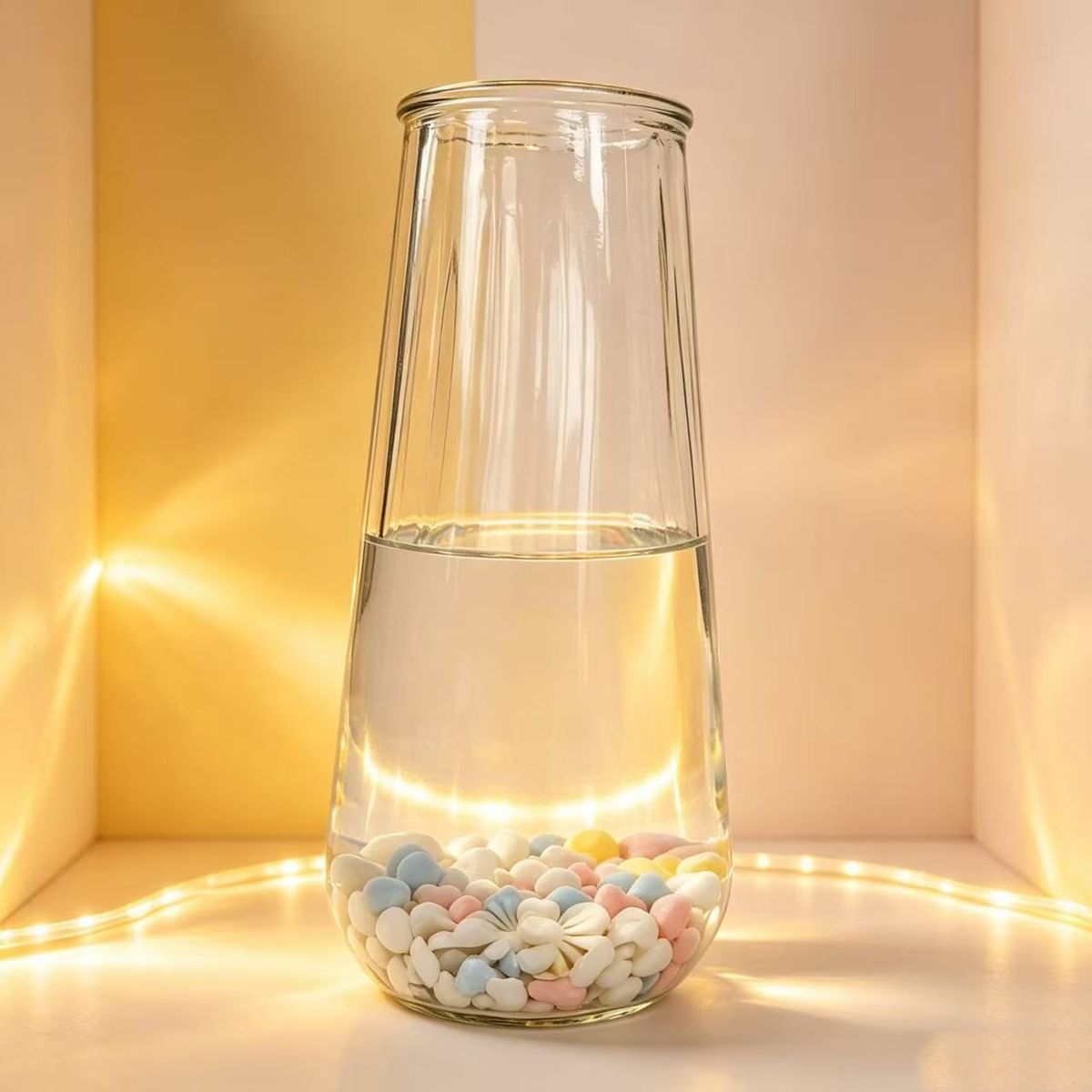 Water Drop Light Luxury High-end Transparent Glass Vase, Suitable Flower Arrangements, Dried Flowers, Water-cultivated_maomaolike.com