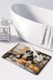 Saint Bernard Fall Kitchen Pumpkins Memory Foam Kitchen Mat Machine Washable Anti-Fatigue Mat Cushion Comfort Bath Mat Or Kitchen Rug_maomaolike.com