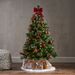 4.5 'Glitter Bristle Mixed Hinged Tree With Red Berry And Pine Cones And 200 CL,407 Tips_maomaolike.com