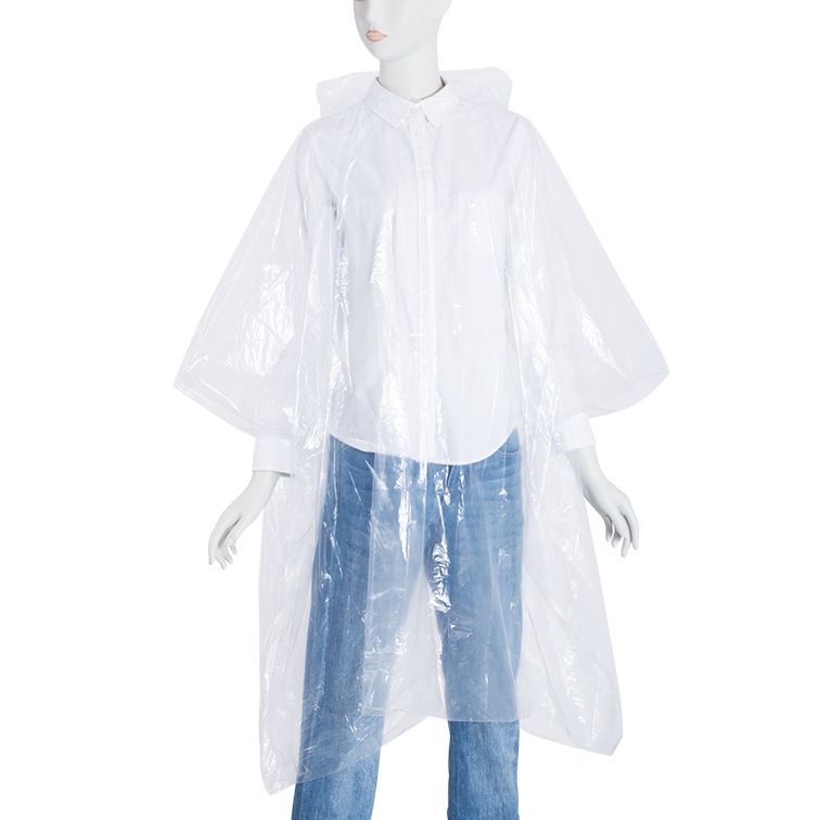 Export-ready Transparent Disposable Plastic Square Cape, Rain Poncho, Can Be Printed_maomaolike.com
