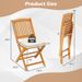 2 Pcs/set Solid Acacia Wood Frame Outdoor Quick-Folding Chairs With Seat Cushions_maomaolike.com