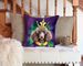 Chocolate Poodle King Of Mardi Gras Throw Pillow Machine Washable, Indoor Outdoor Decorative Pillow For Couch, Bed Or Patio, 14Hx14W_maomaolike.com