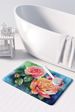New York Roses In Watercolor Memory Foam Kitchen Mat Machine Washable Anti-Fatigue Mat Cushion Comfort Bath Mat Or Kitchen Rug_maomaolike.com