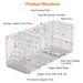 Humane Cat Trap Cage Catch Release Live Animal Rodent Cage Collapsible Galvanized Wire For Raccoons Beavers Groundhogs Foxes Armadillos_maomaolike.com