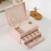 Multi-functional Jewelry Box, Three-layer Locked Leather Jewelry Storage Box, Earring And Accessory Box, Ear Accessory Storage Box_maomaolike.com