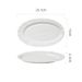 Rock Pattern Pure White Ceramic Plating Dish Oval Deep Steamed Fish Western Food Plate Hotel Tableware_maomaolike.com