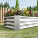 Metal Raised Garden Bed, Rectangle Raised Planter 4×2×1ft For Flowers Plants, Vegetables Herb Silver_maomaolike.com