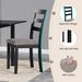 Farmhouse Style Dining Chairs Set Of 2, Wooden Kitchen Chairs, Solid Wood Legs, High Ladder Back, Non-Slip Foot Pads, Sturdy Design, 275lbs Capacity – Perfect For Dining Room Or Kitchen, Gray_maomaolike.com