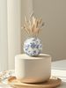 1pc Chinese Style Blue And White Porcelain Design Round Ball Ceramic Vase Is Suitable For Classical Style Scene Ornaments Flower Arrangement Vase_maomaolike.com