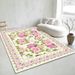 Living Room Rug Large Size Gorgeous Gold Frame Design Bedroom Rug Plush Thickened Machine Washable Thickened Underlay Interior Decorative Rug_maomaolike.com